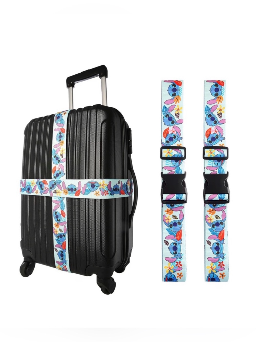 Disney Stitch Luggage Straps NWT